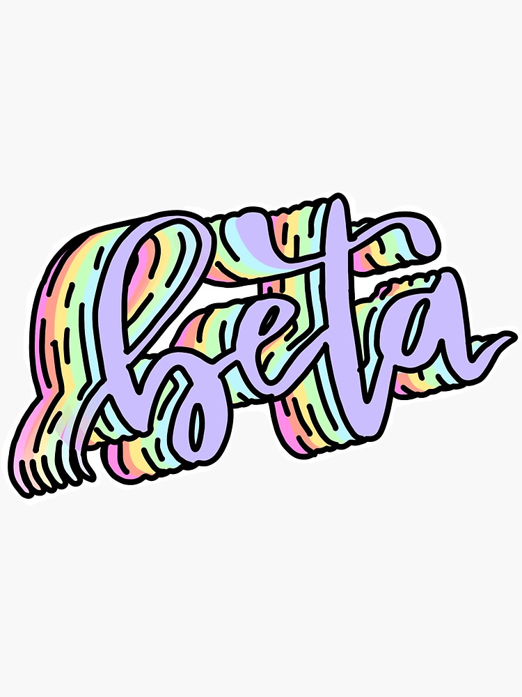 "Retro Beta - Greek Letter" Sticker For Sale By Elizabethdylan | Redbubble