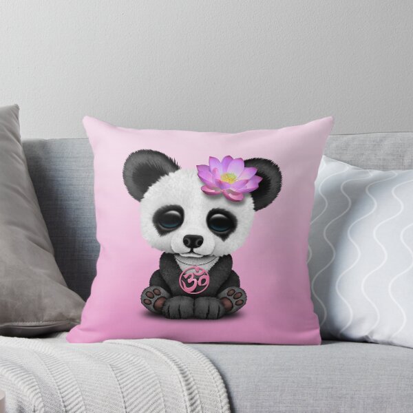 Item preview, Zen Baby Panda with Pink Yoga Om Symbol designed and sold by JeffBartels.