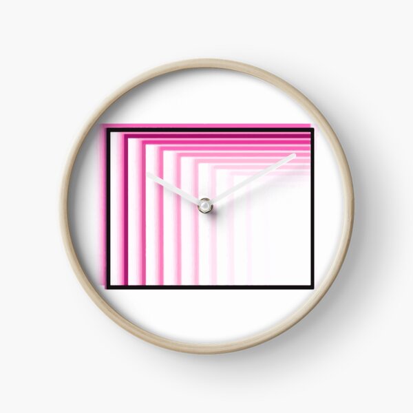 Enter the Basement (Neon Pink Logo) Clock