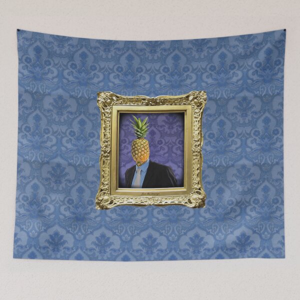 Item preview, Pineapple Man in Vintage Frame designed and sold by FaceTheStrange.