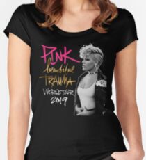Pink Women's Fitted Scoop T-Shirt