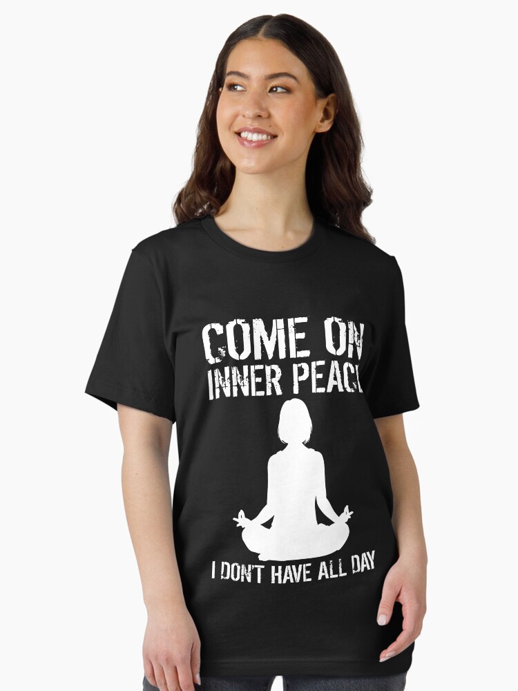 Womens Mens Funny T-Shirt Meditation Yoga Inner Peace Womens Mens Funny T-Shirt Meditation Yoga Inner Peace