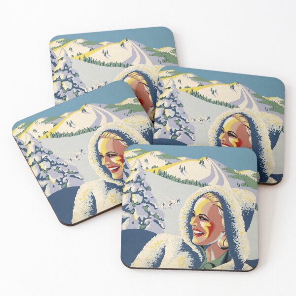 Item preview, Vintage Ski Quebec Sports Travel Poster designed and sold by Glimmersmith.