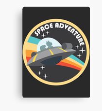 space adventure RICK AND MORTY yellow Canvas Print
