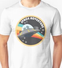 space adventure RICK AND MORTY yellow Slim Fit T-Shirt