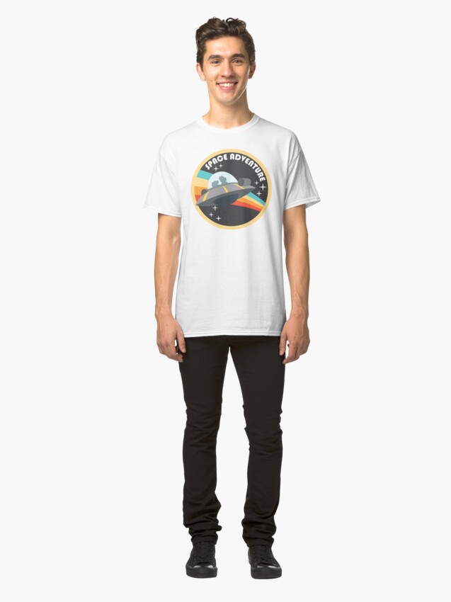 Alternate view of space adventure RICK AND MORTY yellow Classic T-Shirt