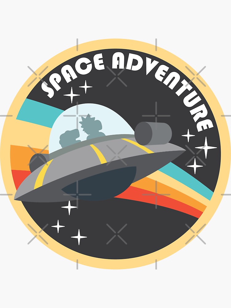 space adventure RICK AND MORTY yellow by castl3t0ndesign