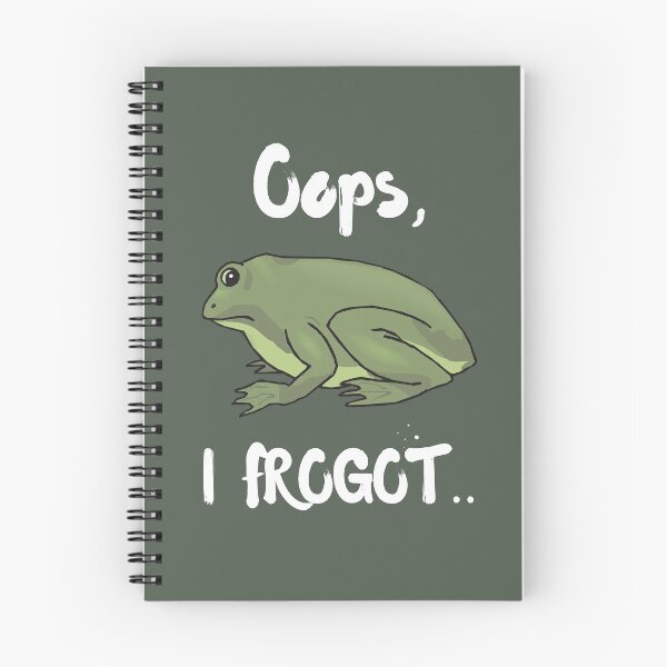 Item preview, Funny Amphibian Frog Toad Pun Oops I Frogot designed and sold by SharkaSplat.