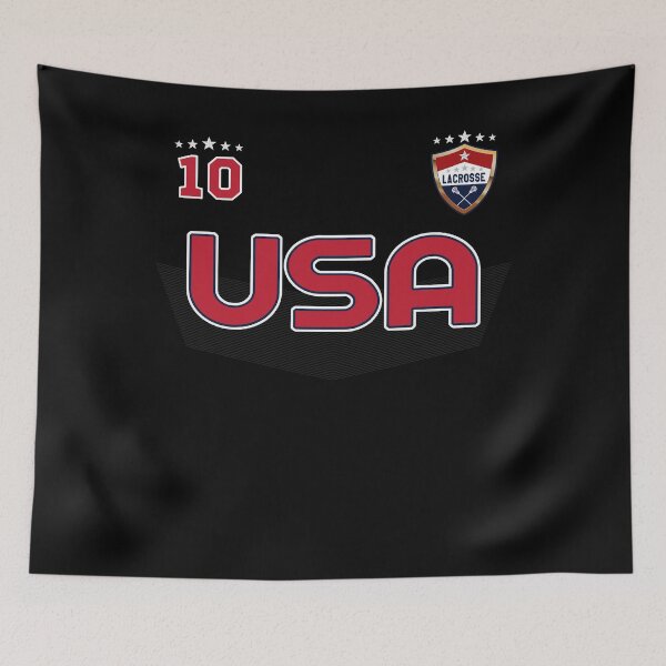 Item preview, Lacrosse T-Shirt with No 10 USA Team Logo designed and sold by fermo.