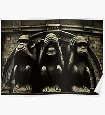 Three Wise Monkeys Poster