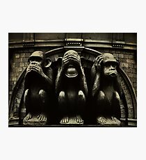 Three Wise Monkeys Photographic Print