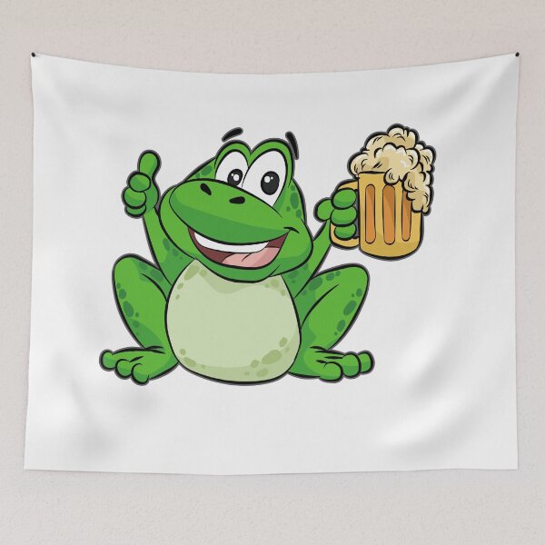 Item preview, FROG DRINKING BEER Cartoon Comic Gift Present designed and sold by Moonpie90.