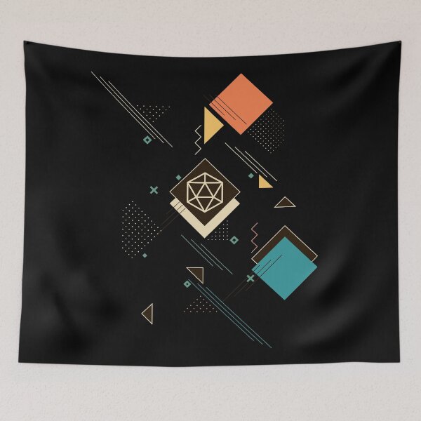 Item preview, Geometric Retro Polyhedral D20 Dice designed and sold by pixeptional.