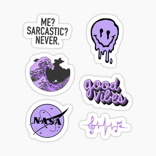 purple aesthetic stickers redbubble