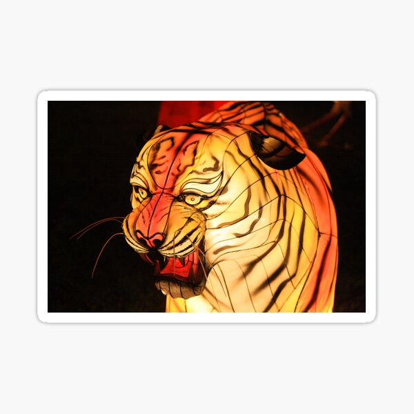 Tiger (2) Night - Chinese Lantern Festival 2012 Sticker