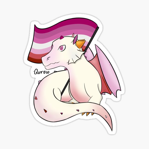 Lesbian Pride Flag Dragon 2 2018 Sticker For Sale By Qur0w Redbubble