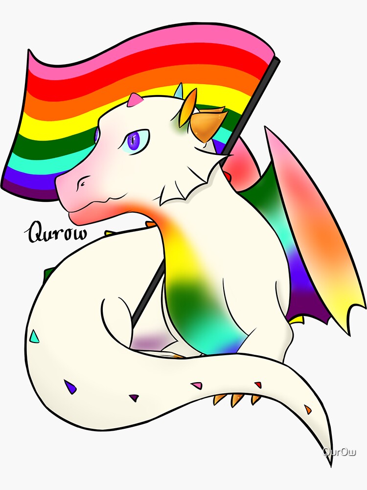 Gay Pride Flag Dragon 2 2018 Sticker For Sale By Qur0w Redbubble 6197