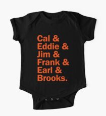 Baltimore Oriole HOFers - orange One Piece - Short Sleeve