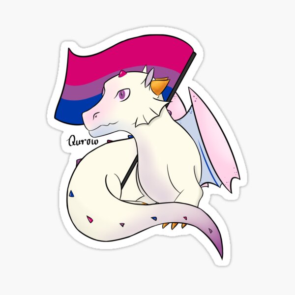 Bisexual Pride Flag Dragon 2 2018 Sticker For Sale By Qur0w Redbubble