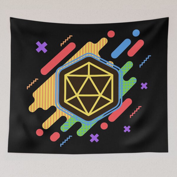 Item preview, Colorful D20 Dice Funk designed and sold by pixeptional.