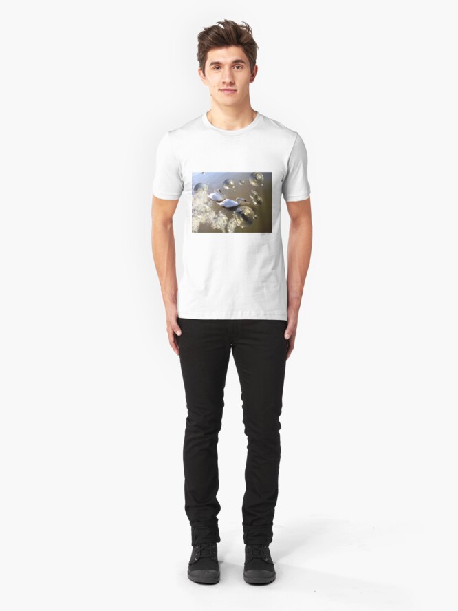 Alternate view of Swan bubbles Slim Fit T-Shirt
