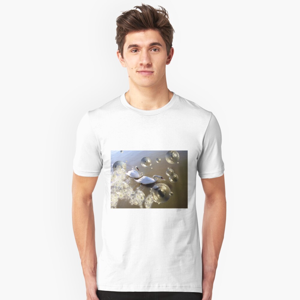 Swan bubbles Slim Fit T-Shirt