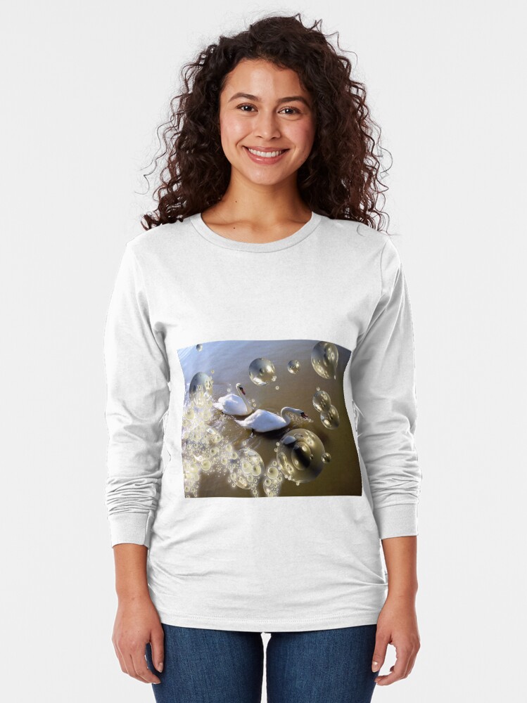 Alternate view of Swan bubbles Long Sleeve T-Shirt