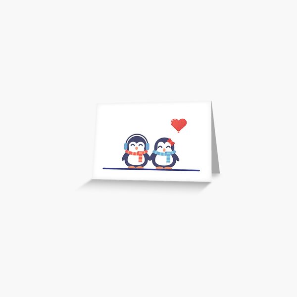 Valentine's Day - Penguin in love Greeting Card