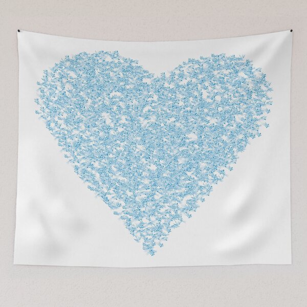 Item preview, flower love blue pattern design designed and sold by Nolmo.