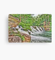 Painted San Antonio Waterfalls Canvas Print