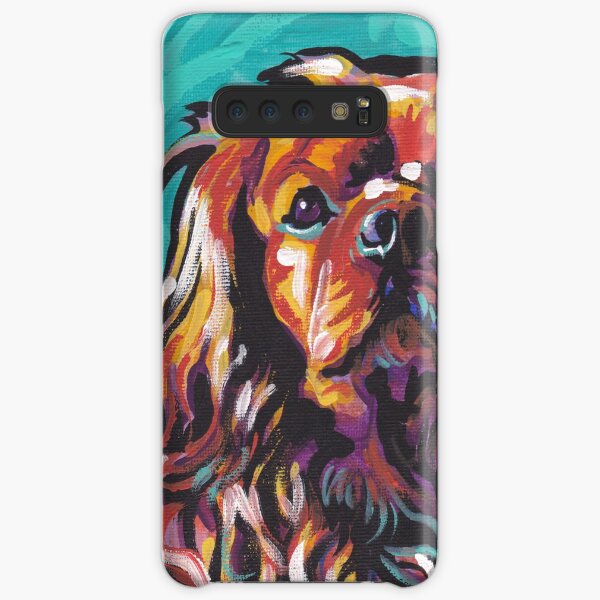 cavalier king charles spaniel Dog Bright colorful pop dog art Samsung Galaxy Snap Case