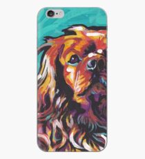 cavalier king charles spaniel Dog Bright colorful pop dog art iPhone Case