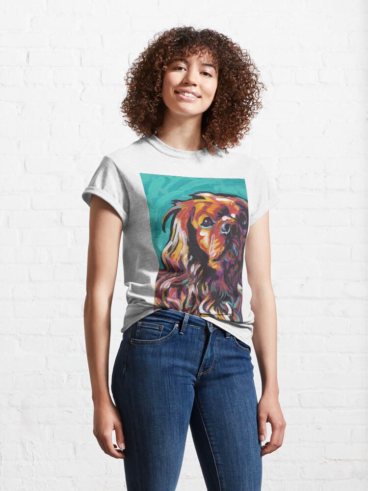 Alternate view of cavalier king charles spaniel Dog Bright colorful pop dog art Classic T-Shirt