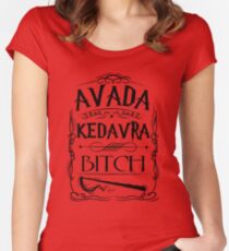 Avada Kedavra Bitch RC Women's Fitted Scoop T-Shirt