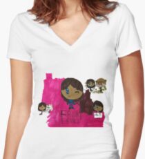 Frisky Frisk Stuff inspiriert von Undertale Tailliertes T-Shirt mit V-Ausschnitt