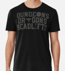 Dungeons & Dragons & Deadlifts Men's Premium T-Shirt