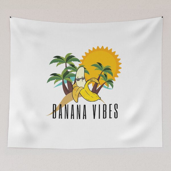 Item preview, Banana vibes, sunny beach banana, summer vibes, cool banana, chill, relax, fun, gift present ideas, banana lovers, retro designed and sold by avit1.