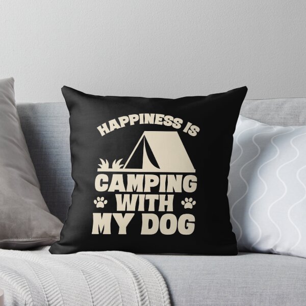 Item preview, Happiness is camping with my dog - camper designed and sold by Captain Mood.
