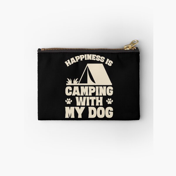 Item preview, Happiness is camping with my dog - camper designed and sold by Captain Mood.