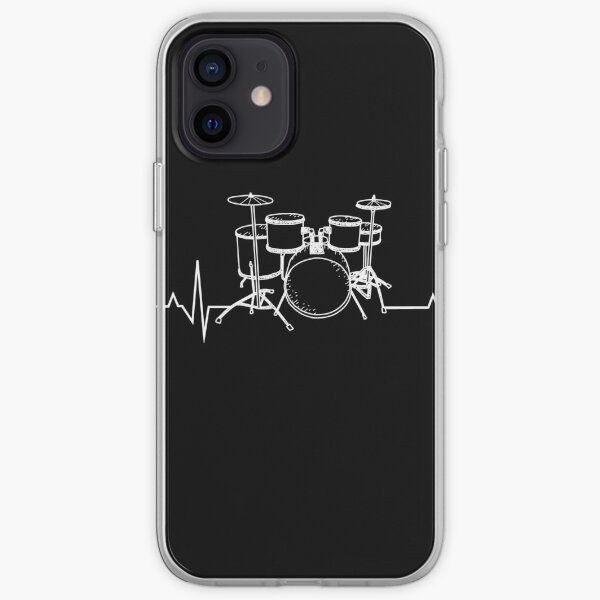 Drums Heartbeat - Funny drummer iPhone Soft Case