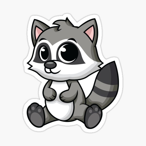 Stickie Bandit Trash Panda Grey Sticker