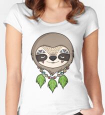 Sloth Head Women's Fitted Scoop T-Shirt