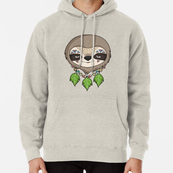 Sloth Head Pullover Hoodie