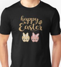 Happy Easter Golden Sweet Rabbits Unisex T-Shirt
