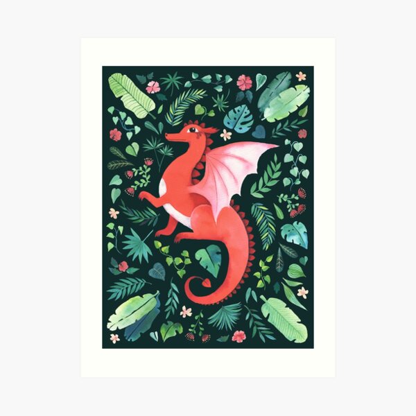 Tropical Dragon Art Print