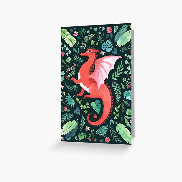 Tropical Dragon Greeting Card