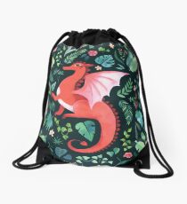 Tropical Dragon Drawstring Bag