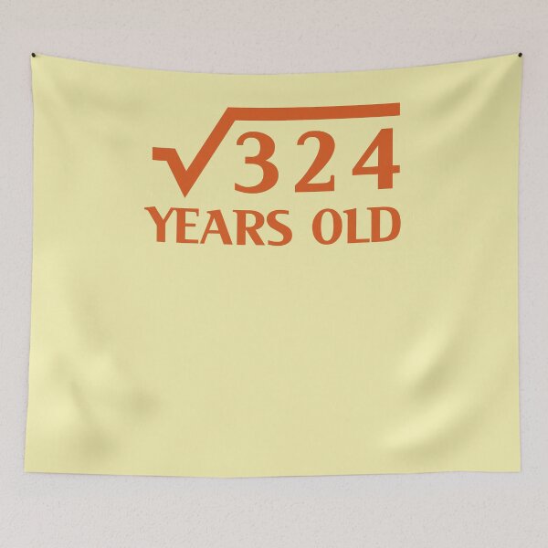 Item preview, 18th Happy Birthday Art 18 Years Old Square Root of 324  designed and sold by melsens.