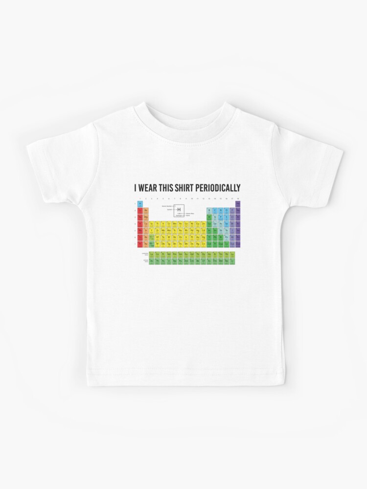 Periodic Table Wear This Periodically Element Shirt Color Periodic Table Wear This Periodically Element Shirt Color