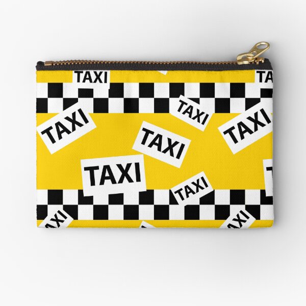 New York Yellow Taxi Cab Pattern Zipper Pouch